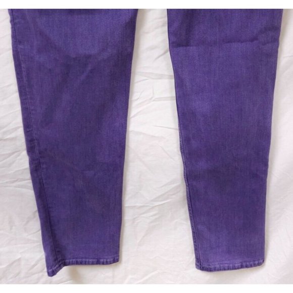 So Slimming By Chico’s Womens 0.5 Purple Tapered Stretch Mid Rise Jeans 30X31 - Picture 7 of 10